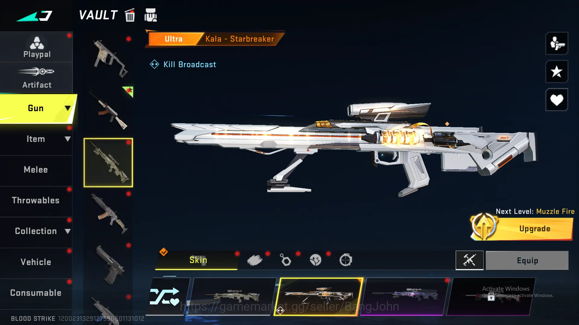 Blood Strike Accounts Others "Eternal ak47 lvl 3 | eternal kag-6 lvl 3 | ultra dual blades | ultra lightblades ultra pickaxe 7