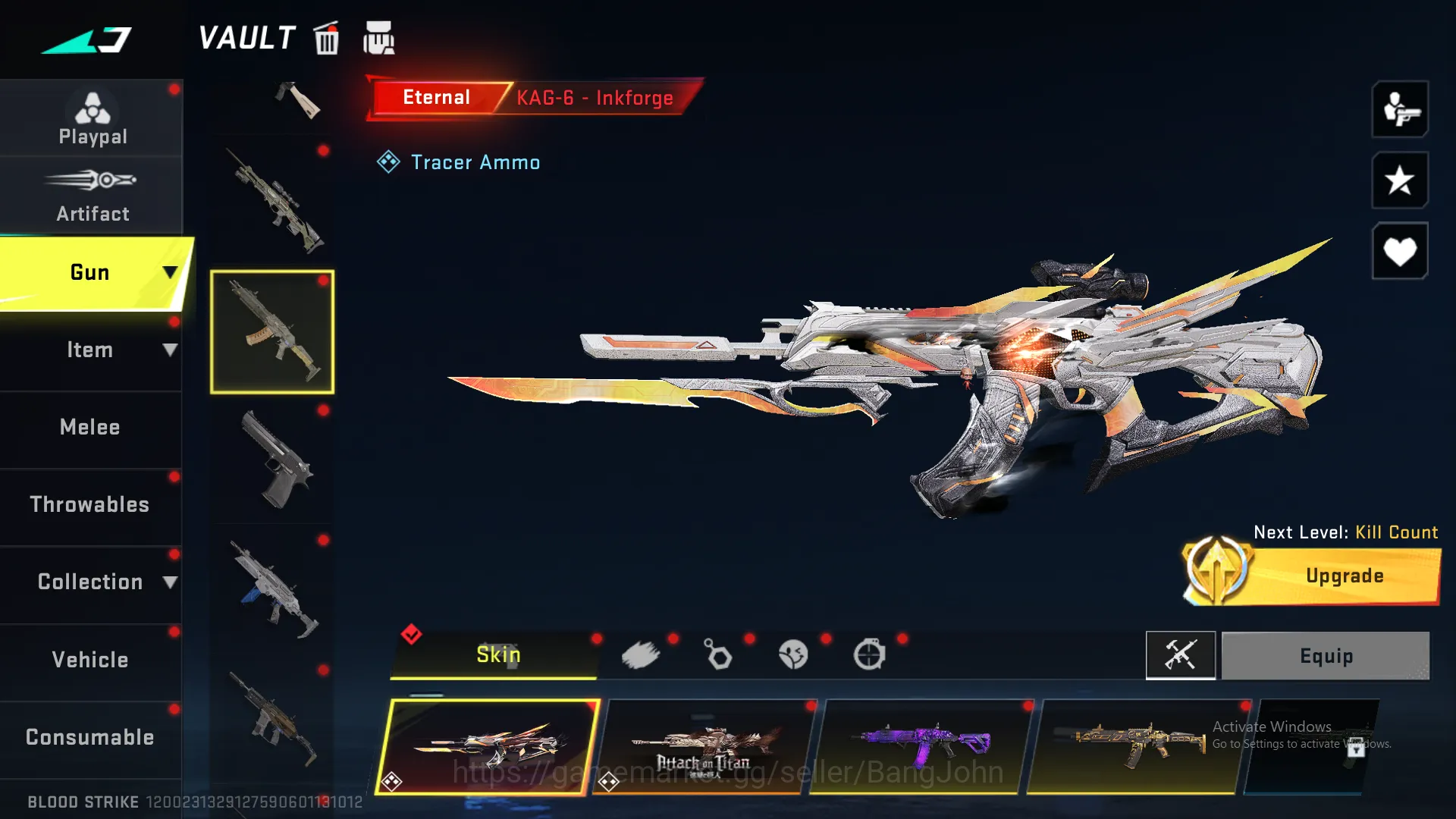Blood Strike Accounts Others "Eternal ak47 lvl 3 | eternal kag-6 lvl 3 | ultra dual blades | ultra lightblades ultra pickaxe 8