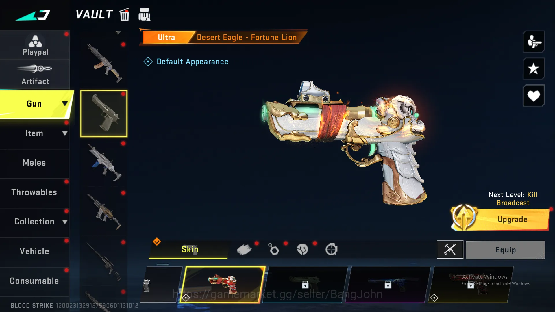 Blood Strike Accounts Others "Eternal ak47 lvl 3 | eternal kag-6 lvl 3 | ultra dual blades | ultra lightblades ultra pickaxe 9