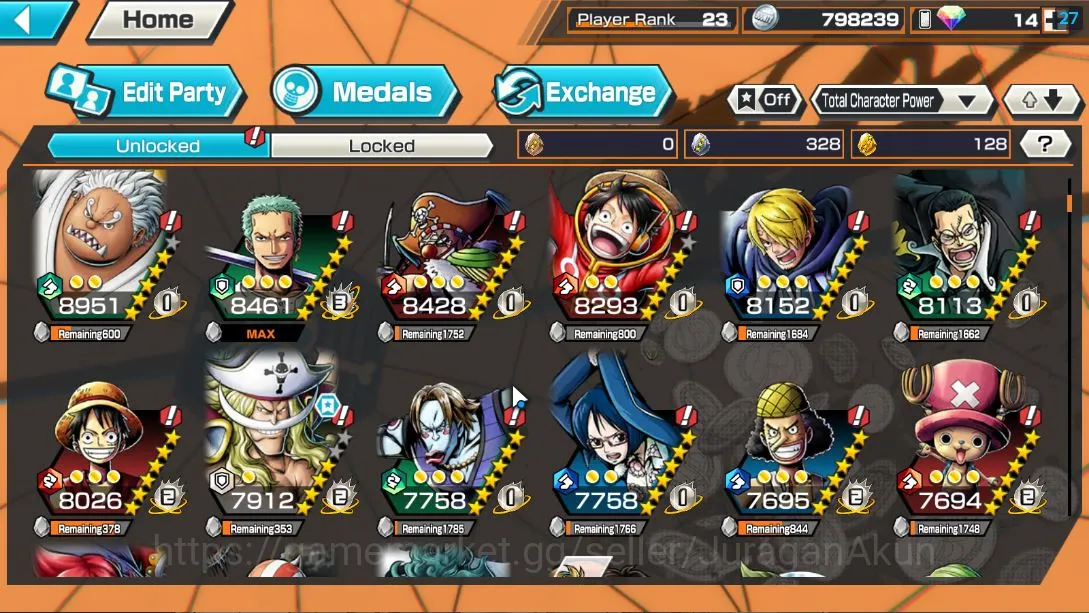 One Piece Bounty Rush Accounts Global| 6META EX|4 Emperors Luffy,Admiral Fleet Za image 4