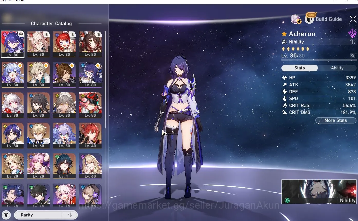 Honkai Star Rail Accounts Mid Game ASIA [TL69] 9 limited (Acheron+Sign, Jiaoqiu, Tribbie, etc ) (Amphoreus) |Take Email 10