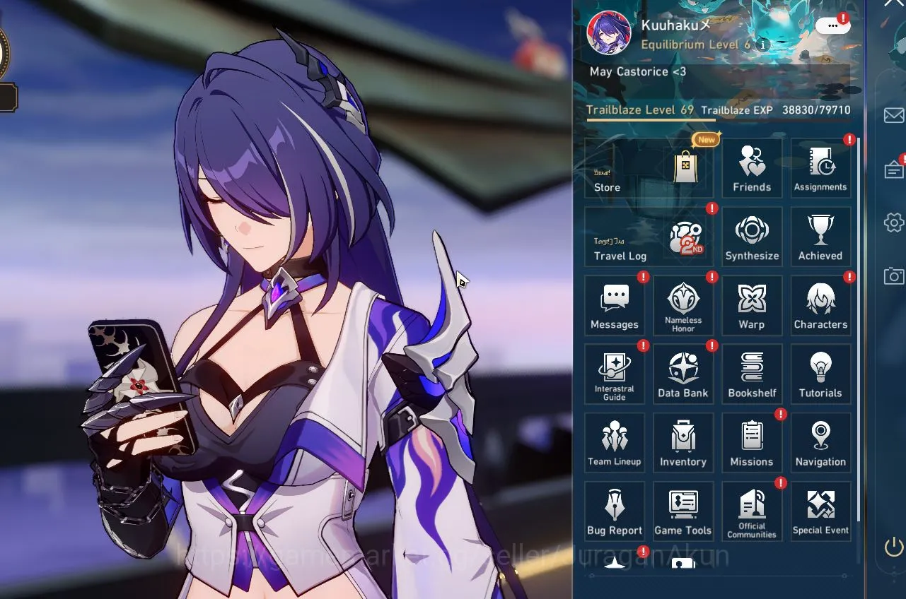Honkai Star Rail Accounts Mid Game ASIA [TL69] 9 limited (Acheron+Sign, Jiaoqiu, Tribbie, etc ) (Amphoreus) |Take Email 2
