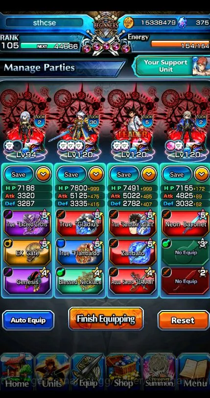 Grand Summoners Accounts [GLOBAL] Rank 105 | 22 Ascend (UP Roy+TW,Shirou em image 2