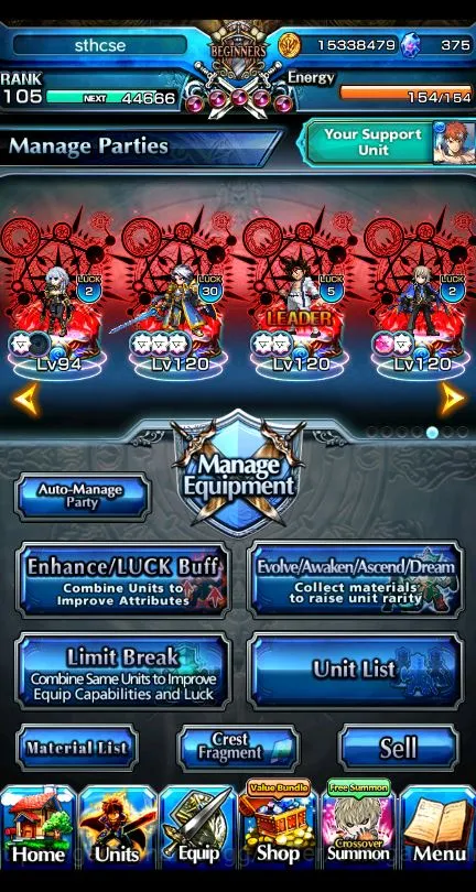 Grand Summoners Accounts [GLOBAL] Rank 105 | 22 Ascend (UP Roy+TW,Shirou em image 3
