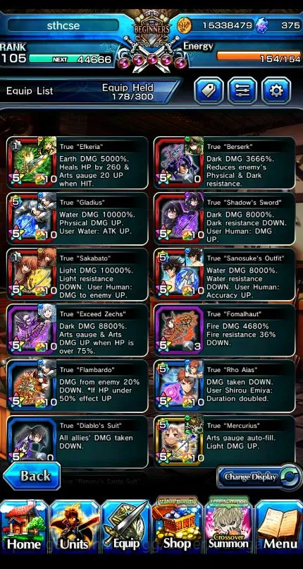 Grand Summoners Accounts [GLOBAL] Rank 105 | 22 Ascend (UP Roy+TW,Shirou em image 7