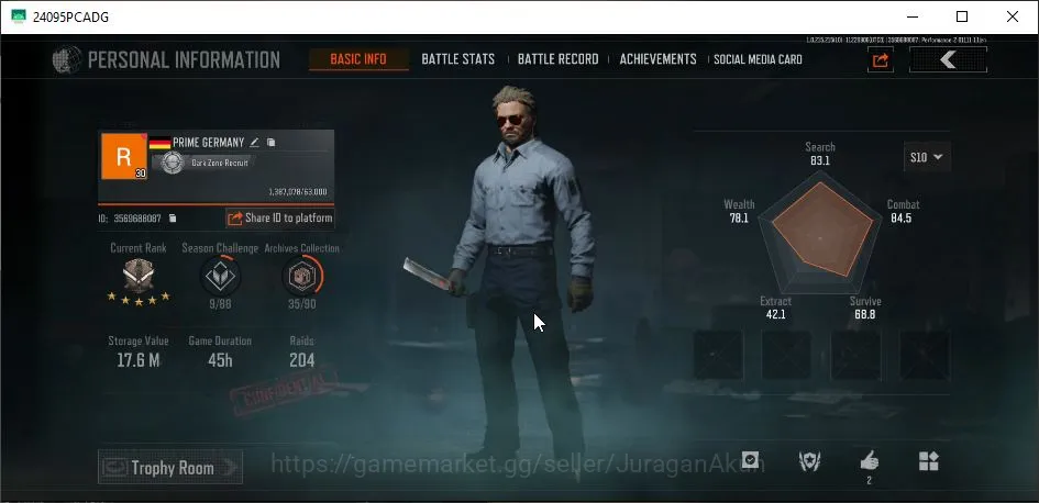 Arena Breakout High Value [MOBILE] Lvl30|SV 17M|CV 9M|SumekSuit Machete Fier image 1