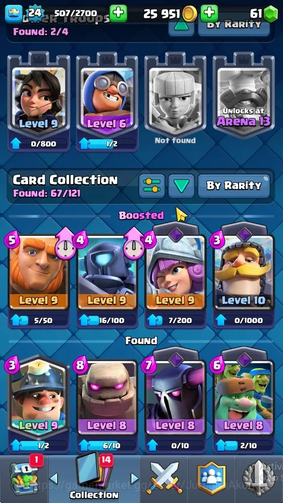 Clash Royale Accounts Lvl 24|Trophy 3525|KTL 9|Limited Skin Emote|Card 6 image 4