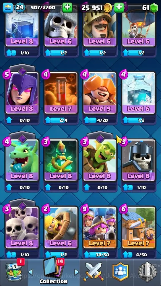 Clash Royale Accounts Lvl 24|Trophy 3525|KTL 9|Limited Skin Emote|Card 6 image 5