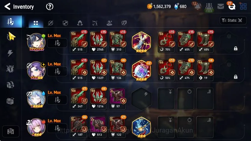 Epic Seven Accounts Mid-Tier Global Unverif|Fresh Starter|ML AstromancerElena,DD 4