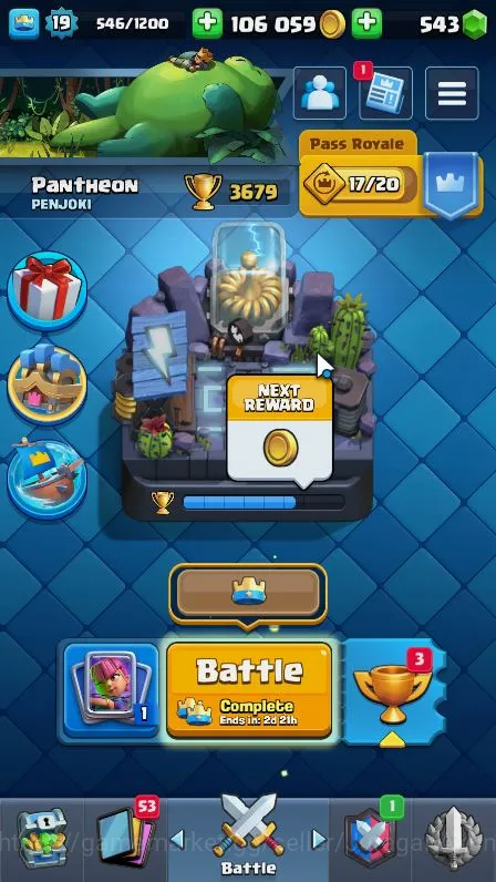 Lvl19|Trophy 3679|Limited Skin|KTL 8|Card 63|2 EVO,2 Legendary,14 Epic,22 Rare,26 Common|TakeEmail(CR884) Clash Royale Starter Lvl19|Trophy 3679|Limited Skin|KTL 8|Card 63|2 EVO image 1