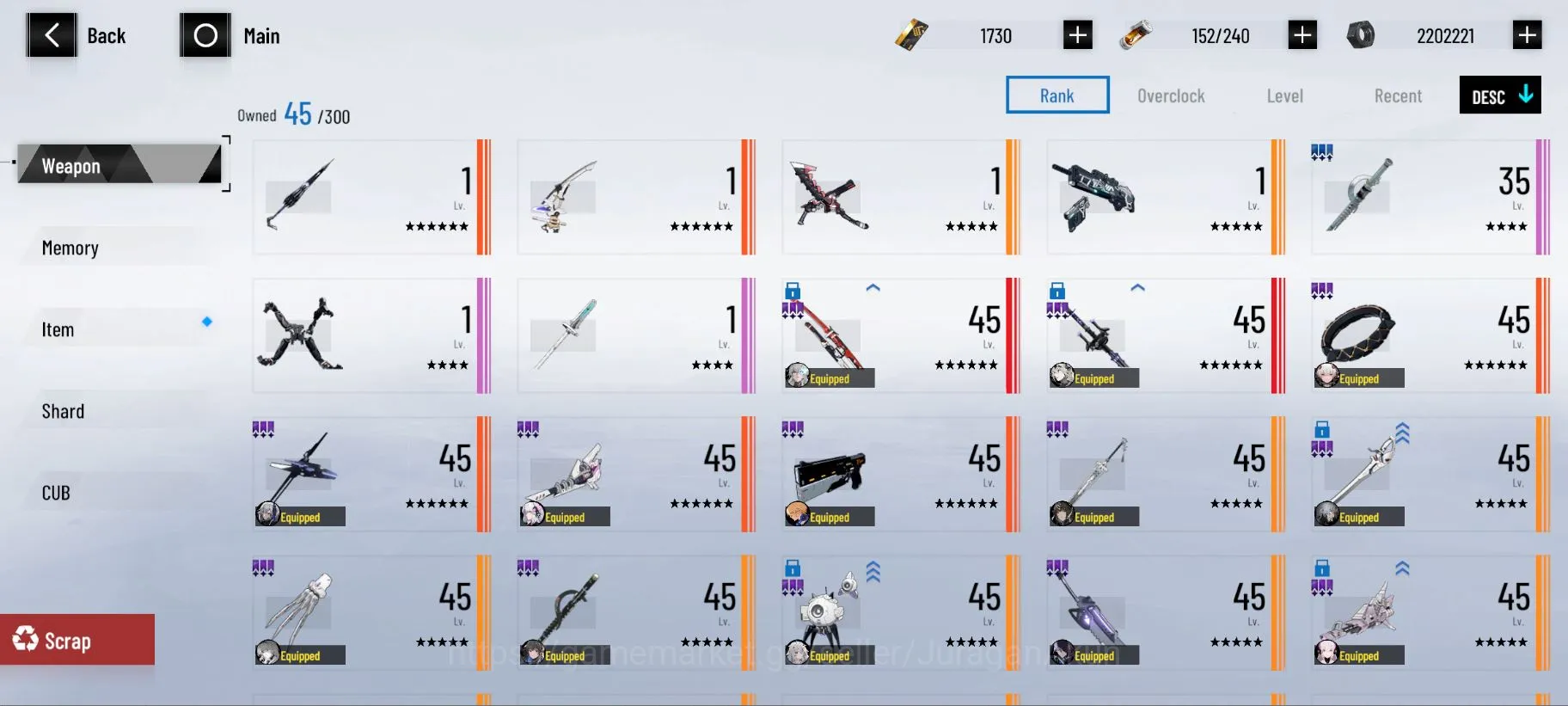Punishing: Gray Raven Accounts End-Game ASIA |SS Lucia+SignR1+CUB+Coat,SS Stigmata+Sign.SSS 2