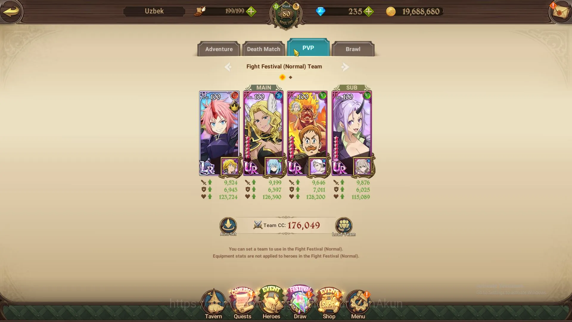 The Seven Deadly Sins: Grand Cross Accounts Midgame ASIA|2,5M CC|1 LR+4 UR+Many Collabs+235 5