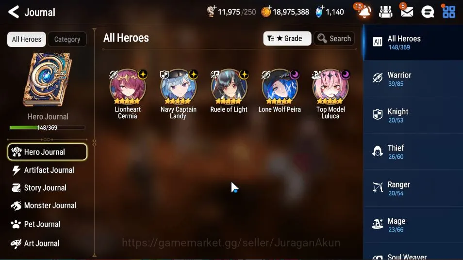 Epic Seven Accounts Starter ASIA Unverif|Starter|5 ML (LW Peira,NC Landy,Etc)+Robin,Wukong|1K SStone+11K Energy+24K 5