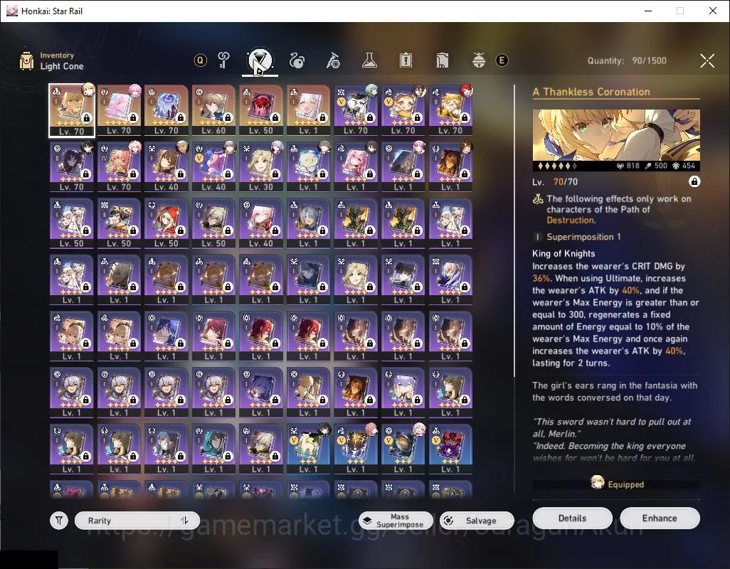 Honkai Star Rail Accounts Mid Game Asia|TL 64| 9 Limited | Cyrene+Sign,Saber+Sign,Tribbie,Anaxa,Hyacine,Etc] | MC Male 5