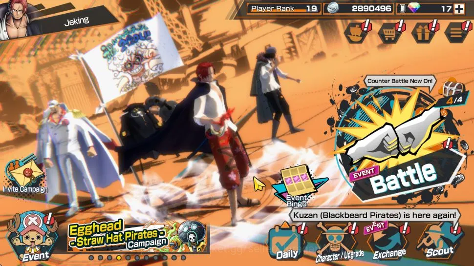 One Piece Bounty Rush Accounts Mid-Tier Global|7 META EX[Kuzan,Linlin,Olin the Oiran,Zephyr,Sakazuki,FRShanks,Divine