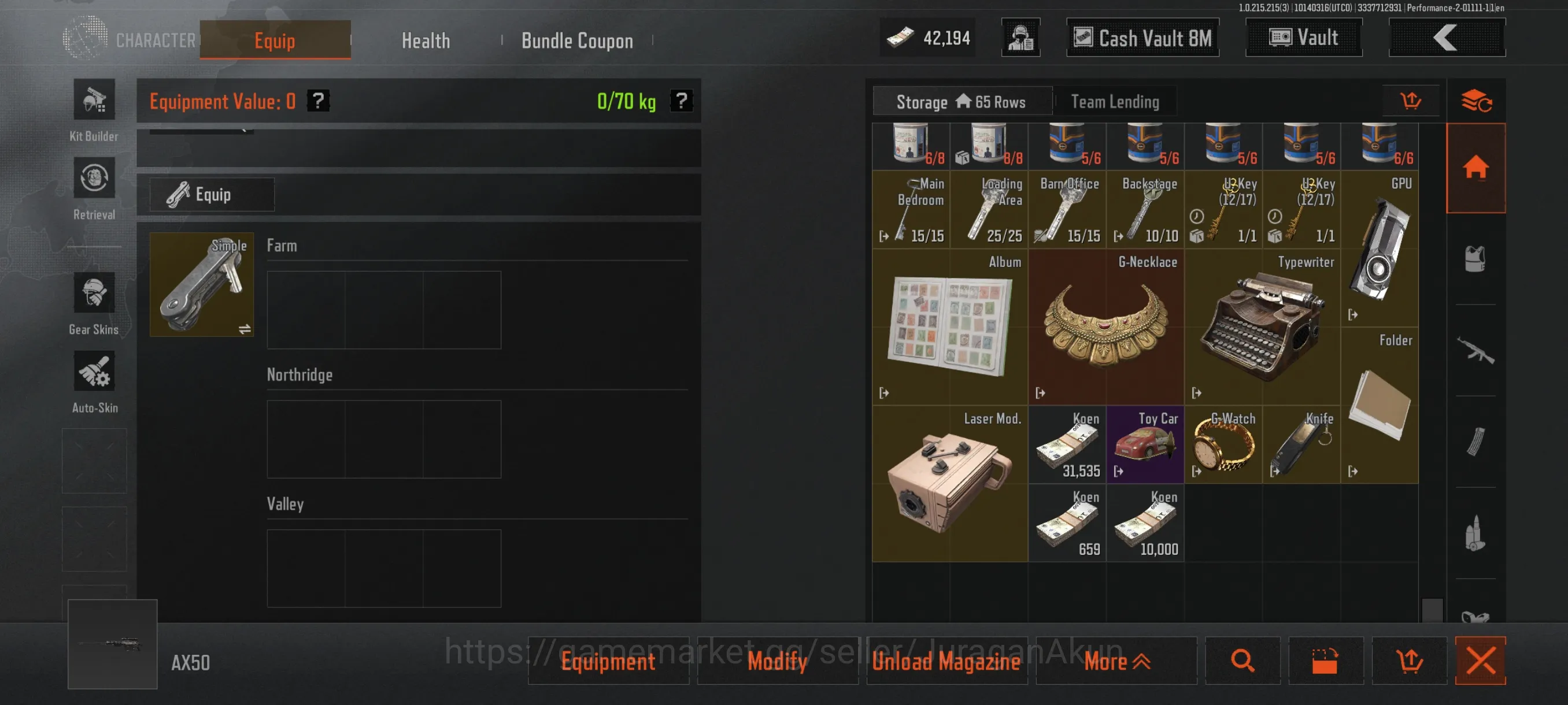 Arena Breakout Accounts Mid-Tier [MOBILE]SV 14,6M|CV 8M|Battle Machete,M4A1,AK-74N,ACE31,Groza,AK12,Etc|Many Resource| CN 4