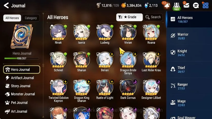 Epic Seven Accounts Mid-Tier Asia Unverif|BestForPvP|16ML 4