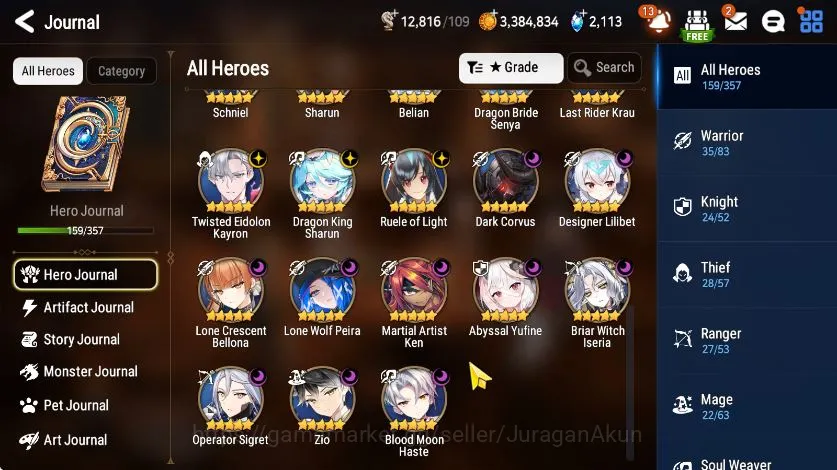 Epic Seven Accounts Mid-Tier Asia Unverif|BestForPvP|16ML 5