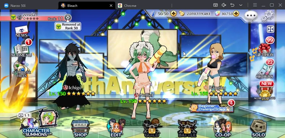 Bleach: Brave Souls Accounts [GLOBAL] 30K Orbs |FreshStory| Nelliel+Rangiku Swi image 4