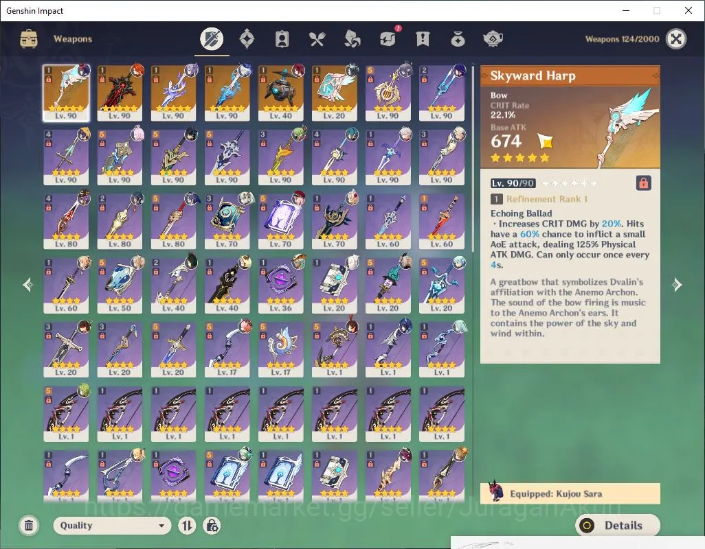 Genshin Impact Accounts ASIA|AR 59| 10 Limited+ 6[5 Star Weapon]|[Furina+S image 5