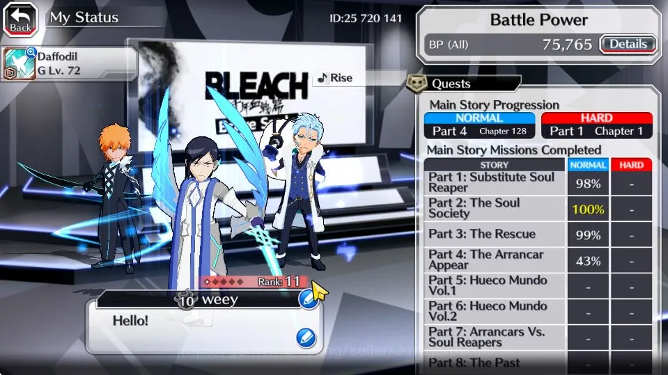 Bleach: Brave Souls Accounts [GLOBAL]20K Orb|Lv 200(Grimmjow Christmas23,Ichigo image 6