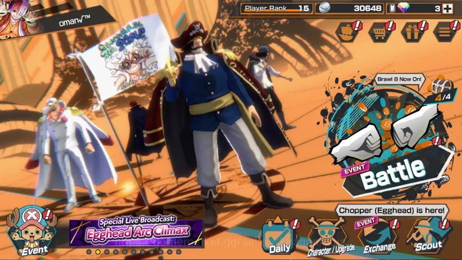 One Piece Bounty Rush Accounts Mid-Tier Global|6 META EX[Shanks FR,Shanks,Yamato,Sakazuki,Kuzan,Roger]Rank 15|Log