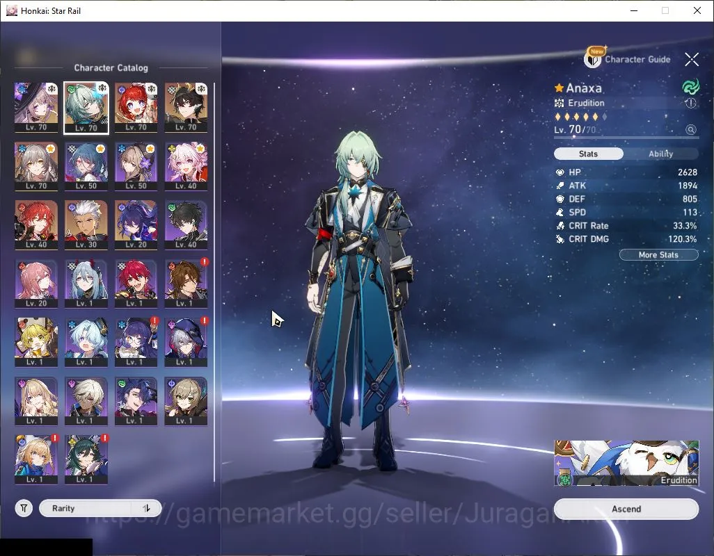 Honkai Star Rail Accounts Mid Game ASIA |TL 56 |Mid-High| 5 Limit|The Herta+Sign, Anaxa,3B,Dan Heng PT,Archer|Mc 2