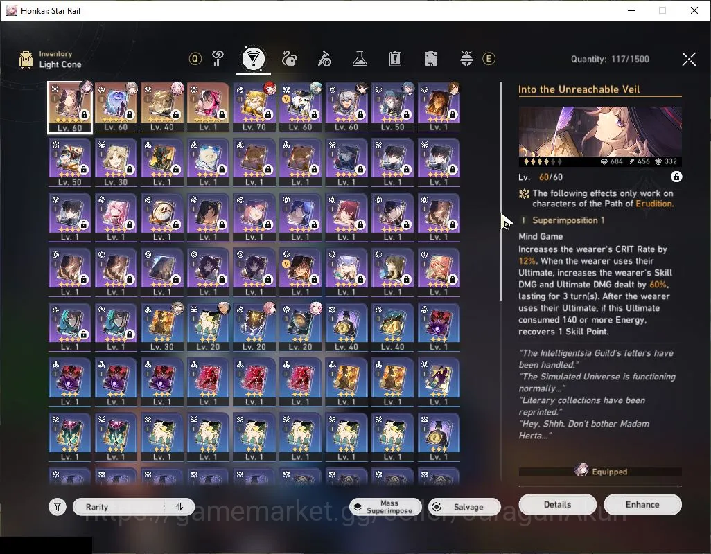 Honkai Star Rail Accounts Mid Game ASIA |TL 56 |Mid-High| 5 Limit|The Herta+Sign, Anaxa,3B,Dan Heng PT,Archer|Mc 3