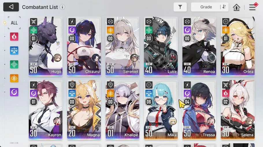 Chaos Zero Nightmare Accounts GLOBAL Lv47|9 SSR 1 3