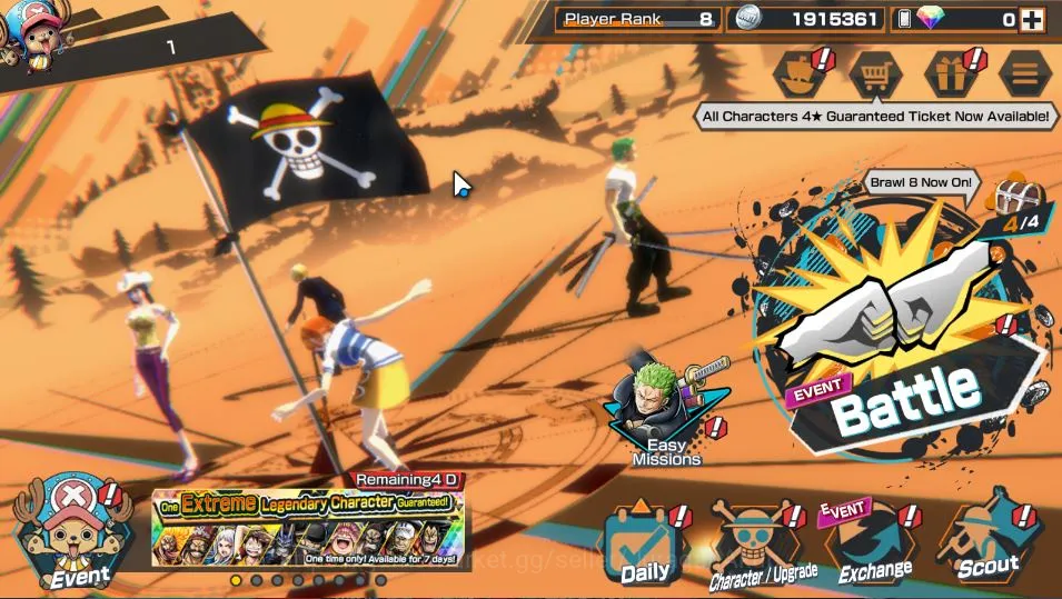 One Piece Bounty Rush Accounts Starter Global|5 META EX|Raid Oni Zoro,BMO Olin the Oiran,DOK Oden,Seraphim S-Snake,K.Pirates