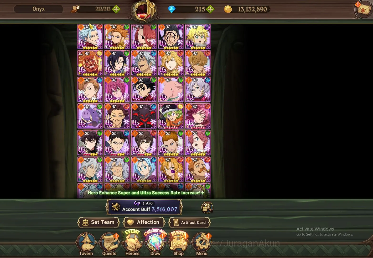 Asia |3.5M CC|4LR+8UR+Collab HR+Shadow(Lancelot6/6,Elimeli3/6,Arthur3/6,Thor2/6 etc|Unlinked|CheckSS(SDS1401) The Seven Deadly Sins: Grand Cross Endgame Asia |3.5M CC|4LR+8UR+Collab HR+Shadow(Lancelot6/6 image 1