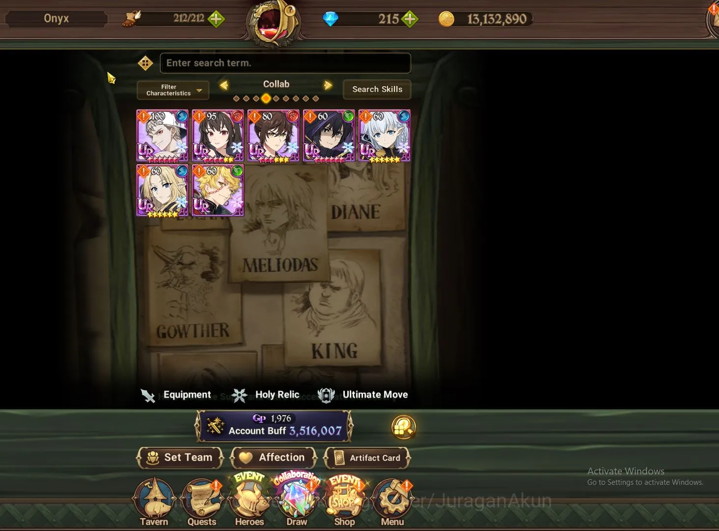 The Seven Deadly Sins: Grand Cross Accounts Endgame Asia |3.5M CC|4LR+8UR+Collab 2