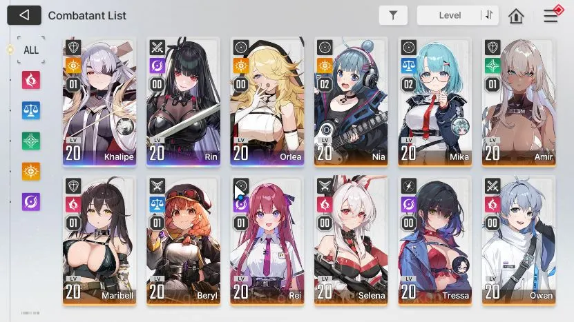 Chaos Zero Nightmare Accounts GLOBAL Lv17|3 SSR(KhalipeM1 Rin Haru Orlea) 9SR(MikaM2,NiaM2,MaribellM1,etc) 8SR 2