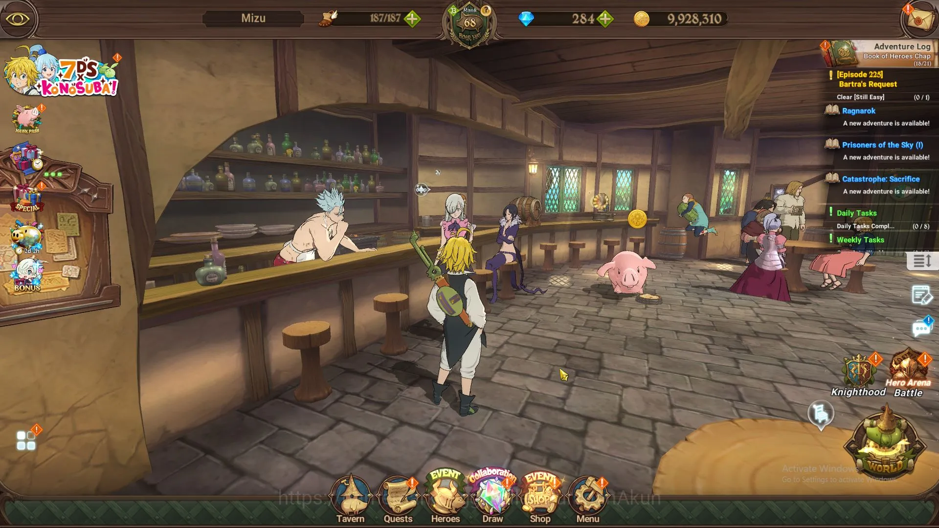 The Seven Deadly Sins: Grand Cross Accounts ASIA|2,1M CC|1 LR+2 UR+Konosuba Collab+284 Gems|El image 1