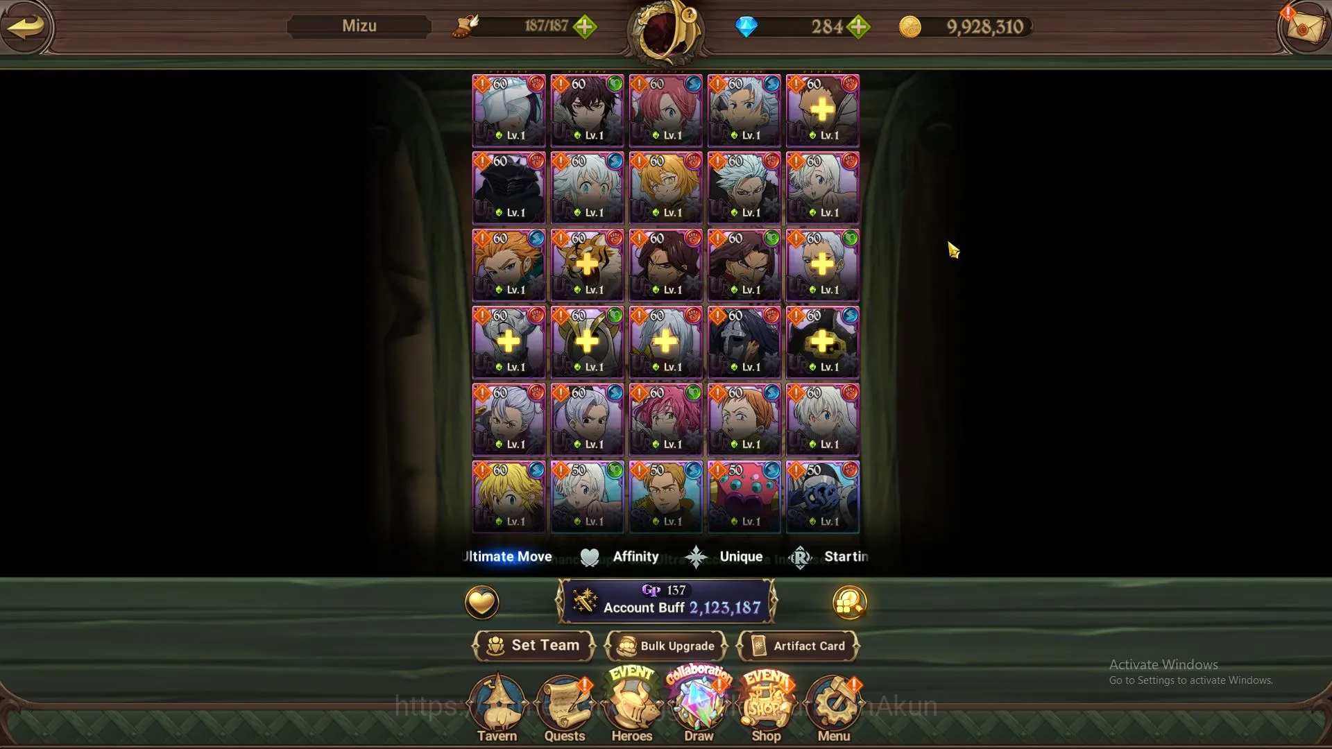 The Seven Deadly Sins: Grand Cross Accounts ASIA|2,1M CC|1 LR+2 UR+Konosuba Collab+284 Gems|El image 4