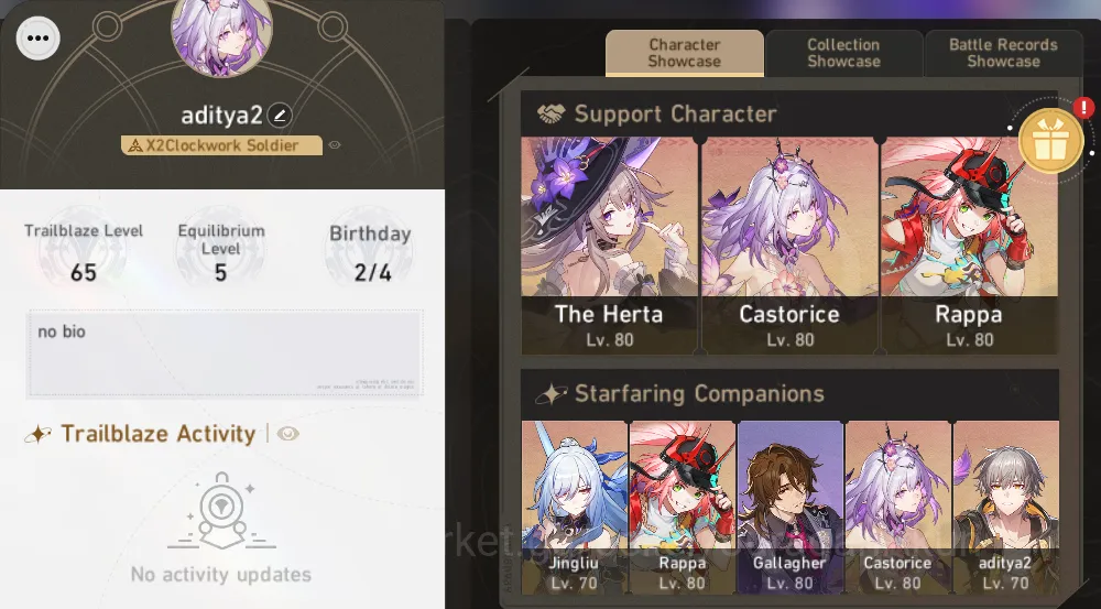 Honkai Star Rail Mid Game ASIA [TL65] 7 Limited (Castorice+Sign, The Herta+S image 1
