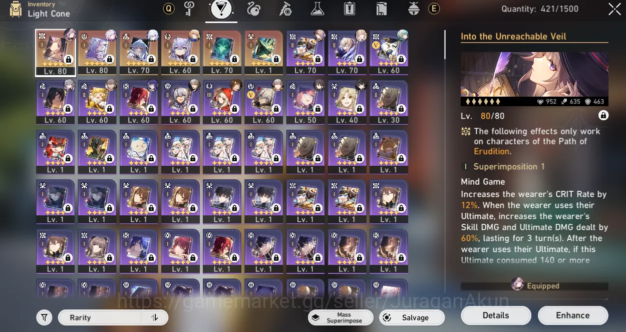 Honkai Star Rail Accounts Mid Game ASIA [TL65] 7 Limited (Castorice+Sign, The Herta+Sign,Anaxa,Jingliu 5