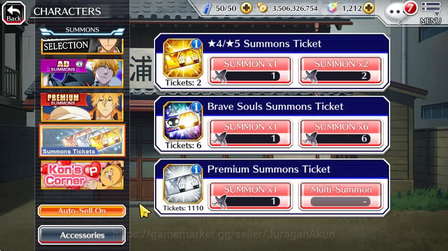 Bleach: Brave Souls Accounts [Global]BP 1,1M|10 MT[TYBW26(Aizen,Ikkaku,Shunsui) image 10