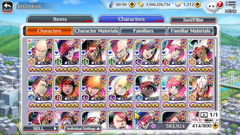 Bleach: Brave Souls Accounts [Global]BP 1,1M|10 MT[TYBW26(Aizen,Ikkaku,Shunsui) image 6