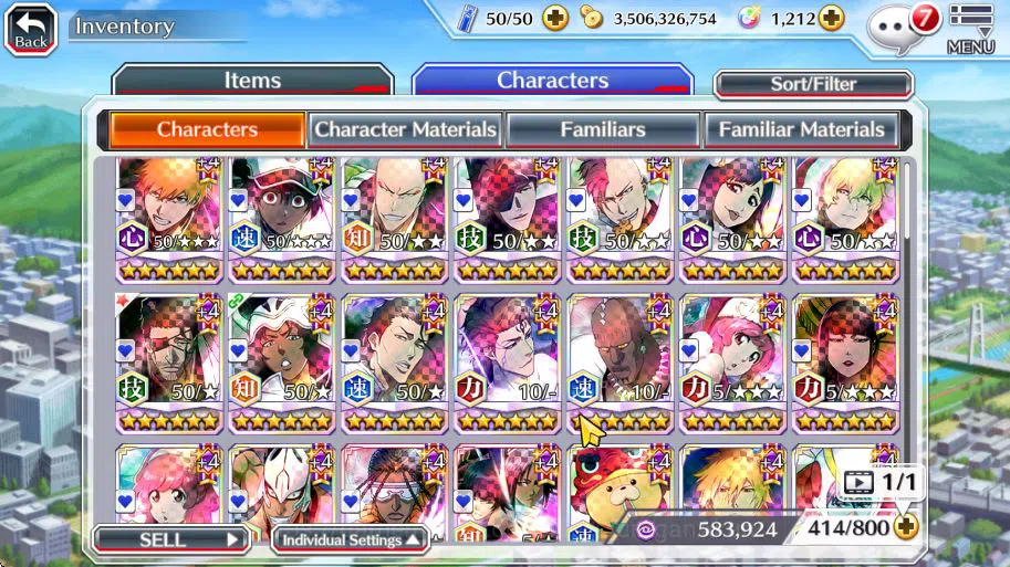 Bleach: Brave Souls Accounts [Global]BP 1,1M|10 MT[TYBW26(Aizen,Ikkaku,Shunsui) image 8
