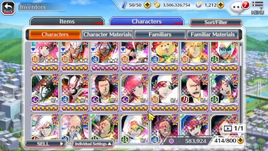 Bleach: Brave Souls Accounts [Global]BP 1,1M|10 MT[TYBW26(Aizen,Ikkaku,Shunsui) image 9