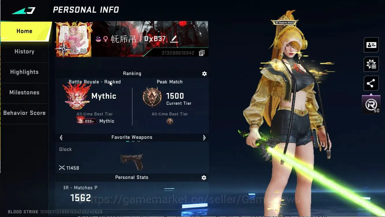 Blood Strike Accounts ASIA|ETERNAL [KATYA-Glint]|Collab [JACK-Takemichi, image 2