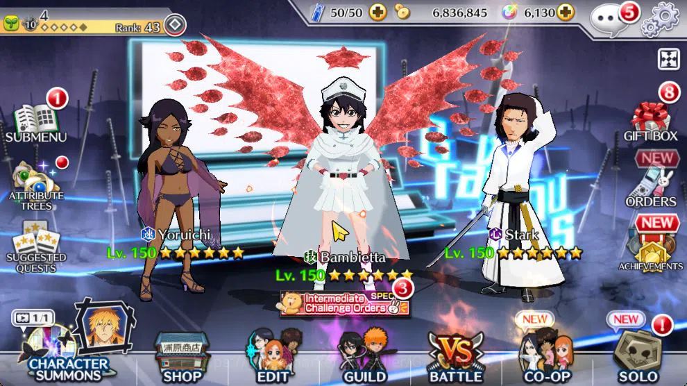 Bleach: Brave Souls Accounts Starter [GLOBAL]6K Orbs+Fresh All Story|Bambietta TYBW26,Yoruichi 25Swimsuit,Stark Fierce,Cang