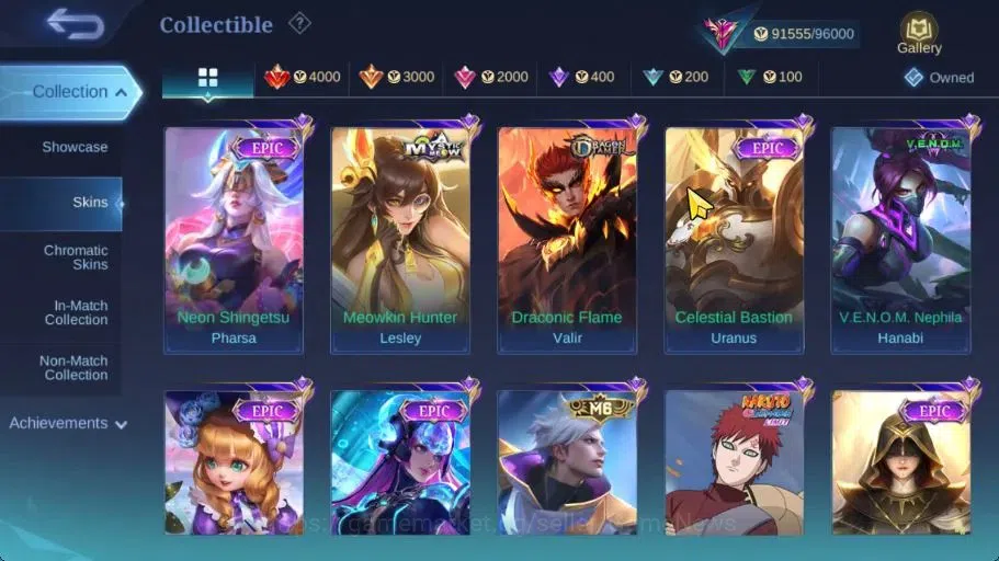 Mobile Legends: Bang Bang Accounts Hero 132|Skin 324|511 Dm|High Immo 106|Legend Luno image 14