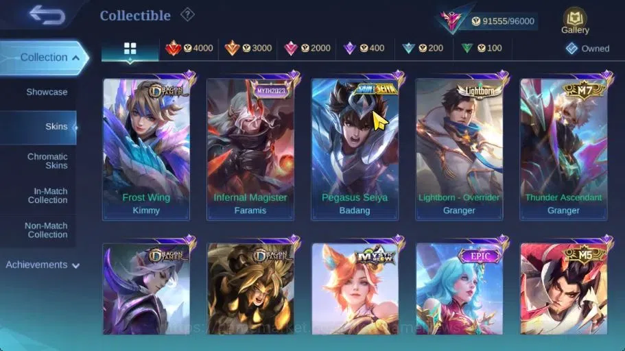 Mobile Legends: Bang Bang Accounts Hero 132|Skin 324|511 Dm|High Immo 106|Legend Luno image 16