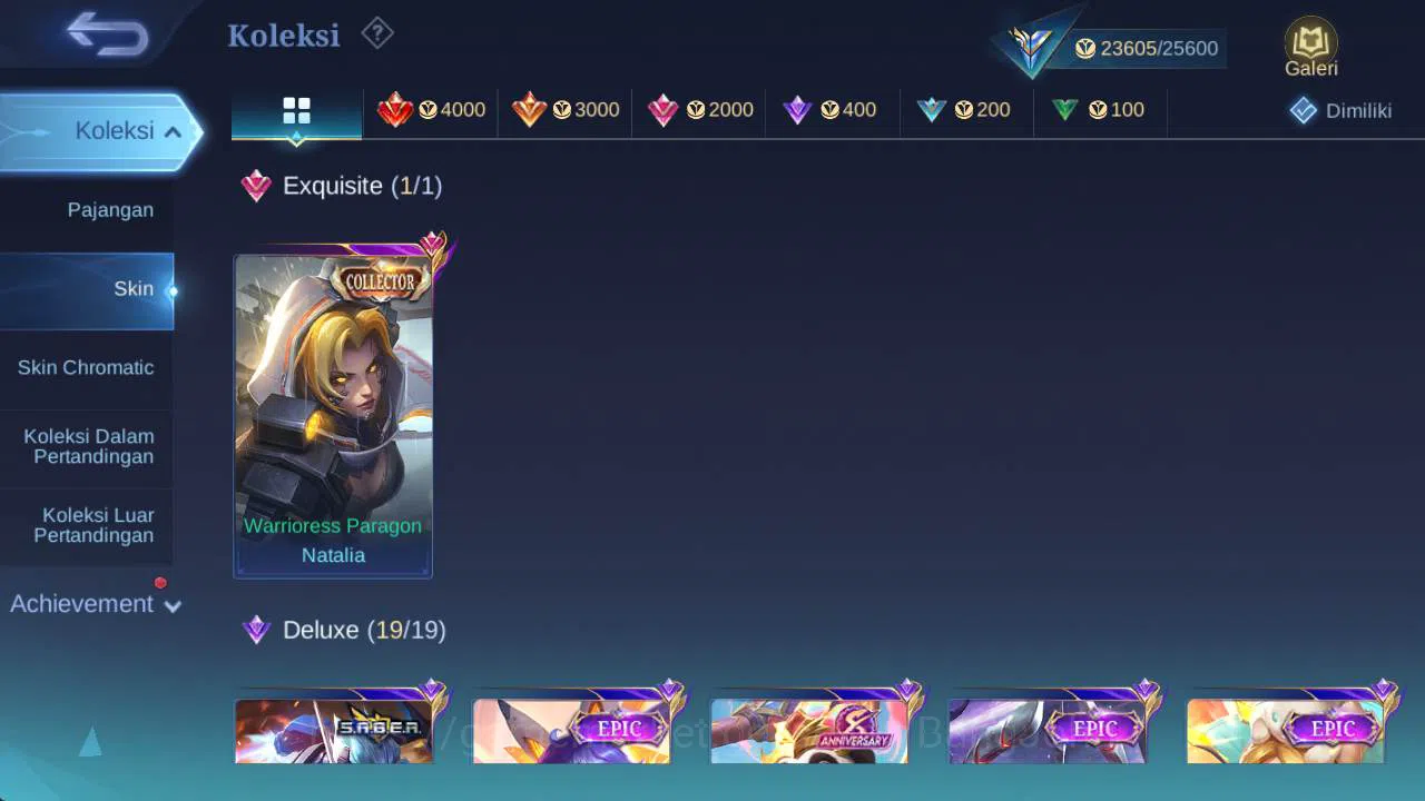 Mobile Legends: Bang Bang Accounts Skin 109, Hero 67, CC nata, epic karrie, Valentine image 3
