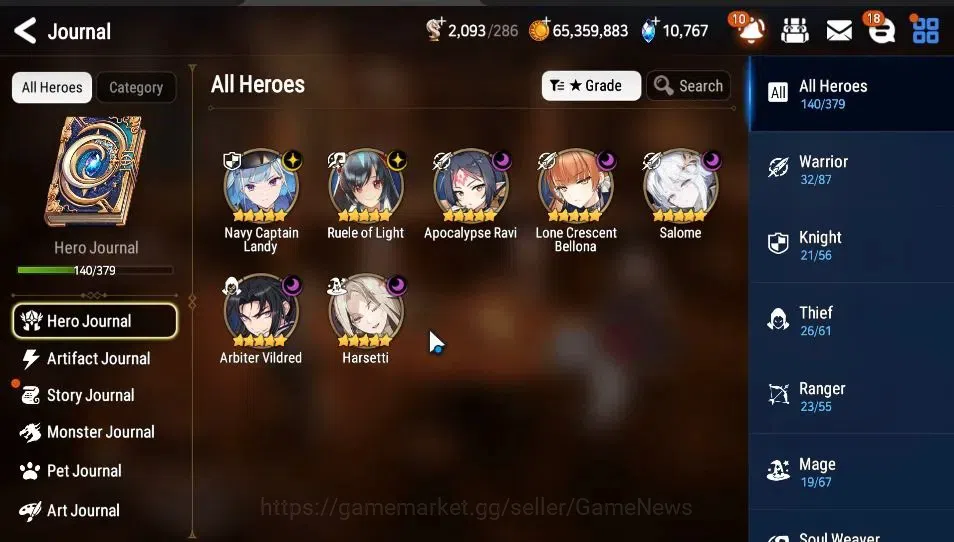 Epic Seven Accounts Starter GLOBAL Unverif|New Era|7 ML[Salome,RoLight,Harsetti,etc]+Rinak,Setsuka,AS Flan,etc|PoH ON|10K 4