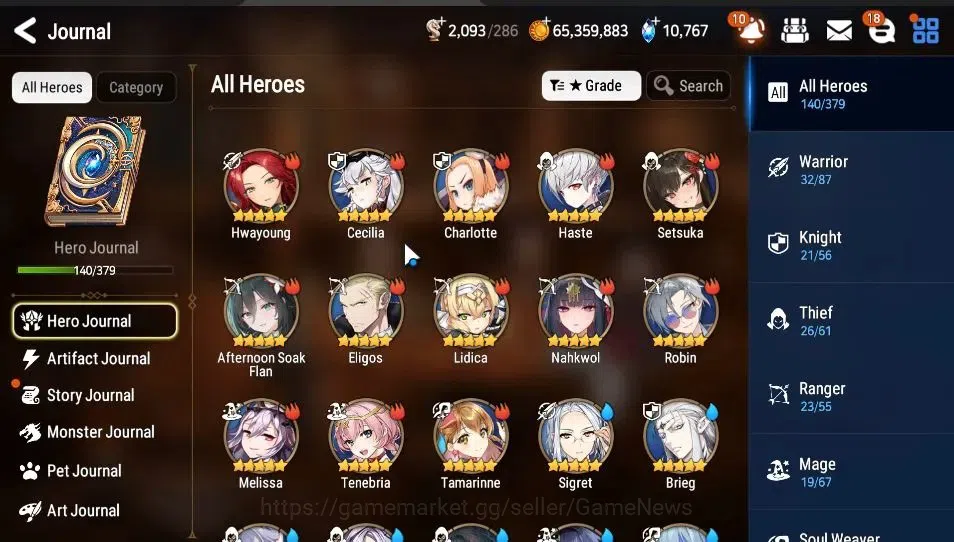 Epic Seven Accounts Starter GLOBAL Unverif|New Era|7 ML[Salome,RoLight,Harsetti,etc]+Rinak,Setsuka,AS Flan,etc|PoH ON|10K 5