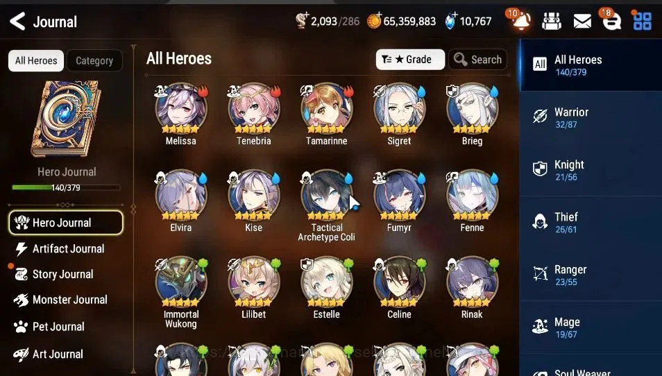 Epic Seven Accounts Starter GLOBAL Unverif|New Era|7 ML[Salome,RoLight,Harsetti,etc]+Rinak,Setsuka,AS Flan,etc|PoH ON|10K 6