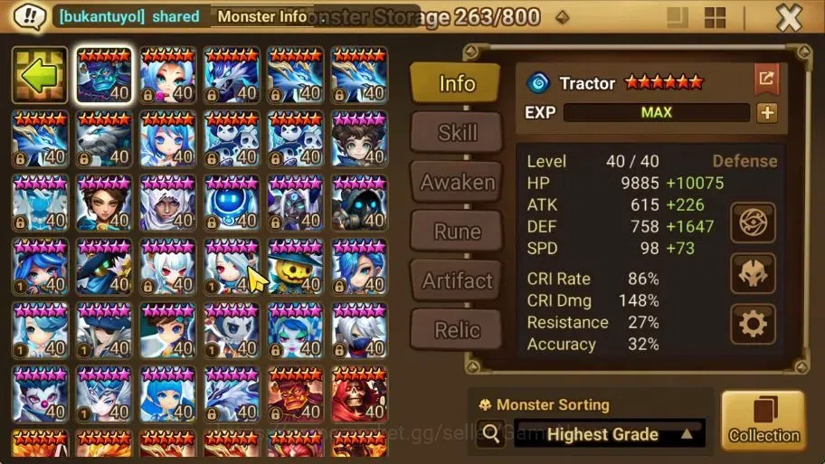 Summoners War: Sky Arena Accounts ASIA Lv 100|4 LD[Fermion,Gurkha,Shan,Pontos]+134 T image 12